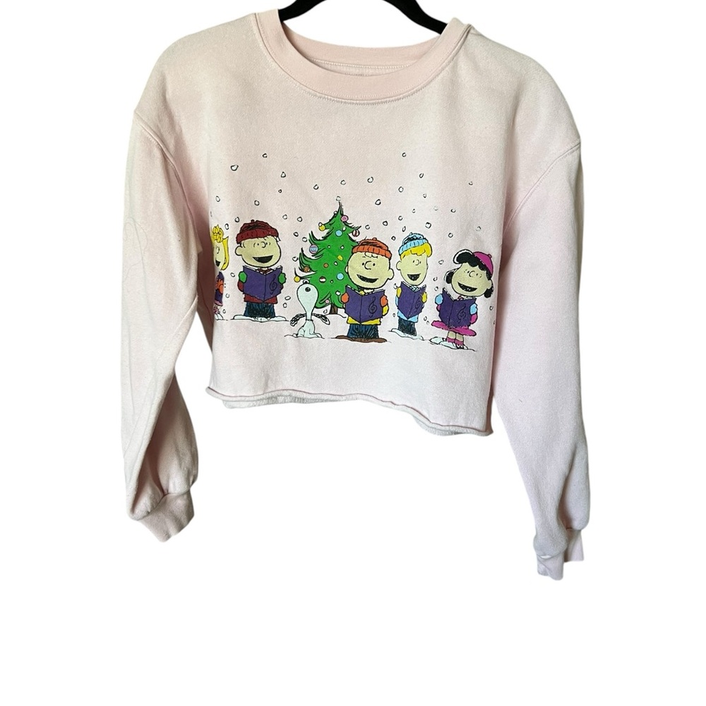 Peanuts cropped sweatshirt size M Pink Peanut Gang